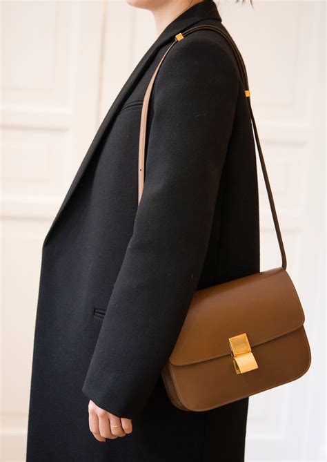 celine liege|CELINE Liege Calfskin Medium Classic Box Flap Bag Linen .